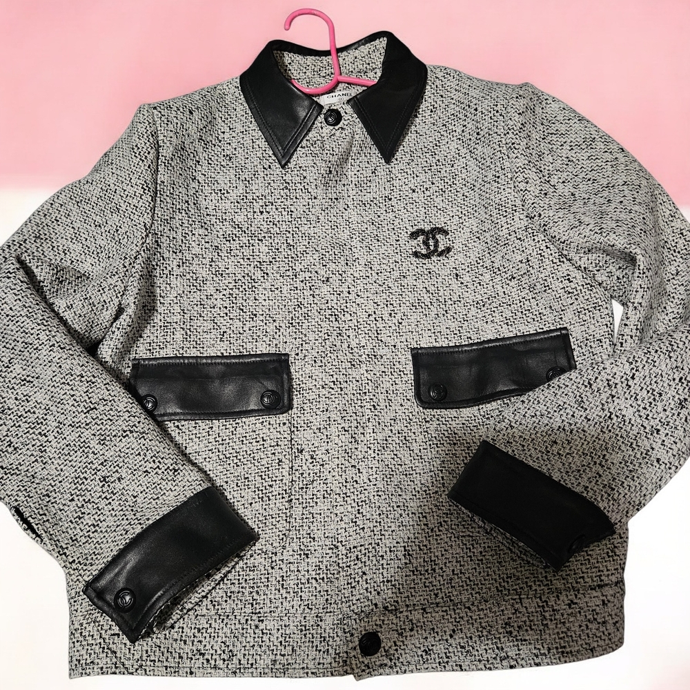 Source Unknown Beautiful Tweed Black and Gray Jacket